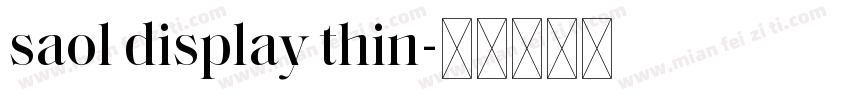 saol display thin字体转换